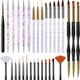 Nail Art Brushes Set, 31 Pcs Acrylic Nail Brushes Set, Nail Liner Brush Nail Dotting Tools, Nail Dust Brush, Striping Nail Art Brushes, Nail Art Tool Set For Home And Salon Nail Design