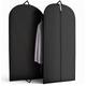 1/5pcs Black Garment Bag For Travel And Storage With Zipper For Suits Tuxedos Dresses And Coats 24 Inch X 40 Inch