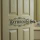 1pc Wall Sticker English Logo Bathroom Wall Sticker Door Sticker Toilet Decoration Wall Sticker 11.8*5.9inch