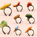 1pc Creative Cute Headband Simulation Food Hair Band Hot Dog Corn Carrot Printed Hair Band Women Girls Funny Headdress