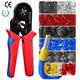 Ferrule Crimping Tools Wire Pliers - 1800 Pcs Wire Ferrules With Crimpers Pliers Kit For Electricians, Adjustable Ratchet Tools With Terminals Connectors Awg 28-7, 0.08-10mm²
