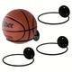 1pc/2pcs Metal Wall Mounted Sports Ball Display Stand For Basketball, Football, Soccer, Volleyball, Durable Wall Storage Rack For Room Decoration