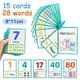 Math Flash Cards For Ages 4-6: Addition, Subtraction, Counting & More - 15 Cards With 28 Words & Numbers 1-100