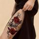 Rose Patterned Tattoo Stickers Waterproof And Sweat Resistant Long Lasting Semi Permanent, Ideal Choice For Gifts