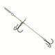 2set/bag String Fishing Hook, Barbed Triple Hooks Set, Soft Lure Bait Fishhook Jig Rig Assist Hook With Pin, Fishing Tackle