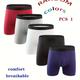 1pc Men's Underwear, Fashion Cotton Breathable Soft Comfortable Antibacterial Long Leg Boxers Briefs, Casual Stretchy Sports Briefs, Sexy Panties