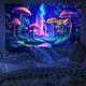 1pc Mushroom Forest Plants Fluorescent Tapestry, Halloween Polyster Uv Blacklight Tapestry Wall Hanging For Living Room Bedroom Office Home Decor Room Decor Party Decor, With Free Installation Package