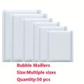 50 Pcs Bubble Mailer, Multiple Sizes, Bubble Envelopes, Padded Envelopes Self-seal, Waterproof, Cushioning Padded Mailers For Gifts For Women, Gifts For Men, Small Items, Makeup Supplies