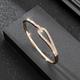 Simple Opened White Zircon 18k Copper Bracelet Charms Jewelry Gift Birthday Gifts For Women Wife Girls Her