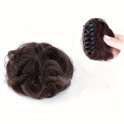 TEMU Buns In Bun Messy Fake Buns Extensions In Synthetic Bun Hairpieces Updo Bun For Scrunchies Accessories For Halloween Christmas Image