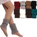 Women's Short Boot Cuffs Winter Warm Crochet Knitted Ankle Leg Warmers Socks, Women's Stockings & Hosiery