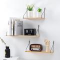 1pc Nordic Simple Wooden Wall Shelf, Wall Mounted Storage Rack, Wooden Floating Shelf, Sundries Organizer For Home Living Room Bedroom Bathroom, Home Decor, Wall Decor