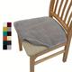 1pc Silver Fox Fur Stretch Chair Cushion Cover, Kitchen Chair Seat Slipcovers