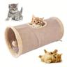 Cat Suede Tunnel Dog Training Tunnel, Foldable Storage Tunnel With Hanging Ball Pet Toys Play Tunnels For Cat Interactive Toy