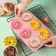 1pc Silicone 6 Cavity Donut Cake Mold Kitchen Baking Cookie Biscuit Mold High Temperature Resistant Baking Tray