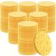 10/20/30 Count Compressed Facial Sponges Roundness Shape Face Sponges For Cleansing Natural Cellulose Cosmetic Spa Sponge For Face Cleansing Exfoliating Makeup Or Mask Removal, Home Travel - Yellow