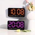 1pc Wall Clock, Simple Large Screen Hanging Dual-purpose Clock, Living Room Clock, Temperature Multi-function Alarm Clock, Living Room Led Wall Clock, Desktop Alarm Clock Large Screen Alarm Clock