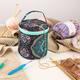 1pc Round Knitted Storage Bag, Knitted Crochet Yarn Bag, Crochet Thread Organizer Bag, For Holding Yarn Ball, Crochet Storage Kit, Dustproof Zipper Bag, Gift For Mom, Gift For Wife Art Supplies