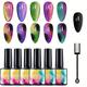 6 Colors Starry Sky Effect Magnetic Gel Polish Set With Soak Off Uv Led Cat Eye Gel Polish Manicure Nail Art Kit - Magnetic Stick Included