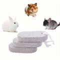 1pc/3pcs Natural Mineral For Small Pet, Hamsters, And Rabbits - Promotes Healthy Teeth And Gums - Small Pet Chew Toy And Tooth Care Essential