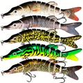 Fishing Lures, Full-size Multi Jointed Swimbait, Slow Sinking Segmented Bass Fishing Lure, Swimming Fishing Lure Freshwater Saltwater, Perch Pike Walleye Striped Bass Lures, Fishing Bait Kit