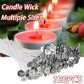 100pcs/pack, Smokeless Candle Wicks - Pre-waxed For Diy Candle Making - Universal Type - Perfect For Party Supplies And Home Decor