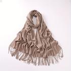 Candy Color Long Scarf Elegant Imitation Cashmere Warm Shawl Classic Tassel Long Scarves Head Wrap