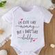 """ I'm Cute Like Mommy But I Fart Like Daddy "" Funny Letter Printed Baby Girls Triangle Romper Newborn Romper Onesie Soft And Comfortable Pregnancy Gift"