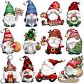 12pcs Christmas Gnome Ornaments, Xmas Tree Decorations Christmas Ornaments Resin Miniatures For Craft Christmas Decor, Home Decor, Room Decor, Theme Party Decor, Christmas Decorations