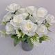 1pc 7 Heads Artificial Flower Peony Silks Roses Bride White Big Bouquet Wedding Table Fake Flowers Party Vase Diy Country Home Decor (white/red/pink/blue)