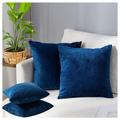 2pcs Velvet Pillow Covers, 18 X 18 Inch Cushion Covers, Solid Soft Throw Pillow Covers Fall Autumn Winter Cushion Covers For Bedroom Sofa Couch Patio Living Room 45 X 45 Cm