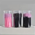 100pcs Mascara Wands, Eyebrow Spoolies Brush For Eyelash Extensions, Lash Brushes With Container