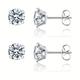 1pair Titanium Steel Men's Stud Earrings Round Zircon Earrings Zircon Ear Bone Studs