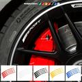 4pcs Reflective Racing Sport Car Tires Decals Alloy Rim Wheel Hub Stickers