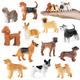 12pcs Mini Dog Figurines Playset Realistic Detailed Plastic Puppy Figures Hand Painted Emulational Tiny Dogs Animals Toy Set Cake Toppers Christmas Birthday Gift For Kids Toddlers La Ferme