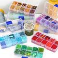 10 Grid Set Box Rice Bead Sequins Imitation Pearl Material Pack 1 Box/pack