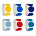 500 Sheets/roll Of Blank Colored Small Round Dot Marking Classification Memo Roll With Self-adhesive Blank Color Stickers, Circular Multi-color Coding Identification Rolls With Classification Labels