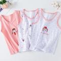 Children's 3 Piece Tank Top Pure Cotton Girls' Class A Girls' 4 Seasons Inner Wear Girls' Slim Fit Tank Top Middle And Big Children's Pajamas All Cotton
