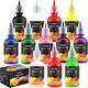Airbrush Paint, 12 Colors/6 Colors Airbrush Paint Set (30 Ml/1 Oz), Ready To Spray, Opaque & Neon Colors, Water-based, Premium Acrylic Airbrush Paint Kit For Beginners, Hobbyist And Artists