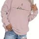 Believe Letter Print Sweatshirt, Casual Long Sleeve Crew Neck Sweatshirt, Women's Clothing