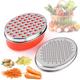 1pc Red Cheese Grater With Food Storage Container And Lid - Perfect For Hard And Soft Cheeses, Citrus, Vegetables, Nuts, And More - Easy To Use And Clean