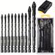 10pcs 3/16-1/2 Concrete Drill Bit Set, Masonry Drill Bits For Brick, Glass, Plastic And Wood, Tungsten Carbide Tip Work With Ceramic Tile, Wall Mirror