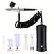 1 Set Airbrush Kit With Compressor, Auto Handheld Airbrush With 0.3mm Tip, Rechargeable Portable Air Brushes For Painting, Tattoo, Nail Art, Model Coloring, Makeup, Cake