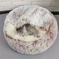 Shaped Semi-enclosed Cat Nest, Thickened Plush Cat Cave Nest, Comfortable Soft Cat Sleeping Bed With Non-slip Waterproof Bottom Pet Supplies