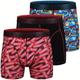 3 Pack Men's Cotton Breathable Comfortable Soft Stretch Elastic Graphic Boxer Briefs Underwear