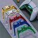 Controller Chrome Golden Blue Silvery Red Green Glossy Decorative Trim Compatible With Ps5 Controller, Diy Replacement Clip Custom Plates Cover Compatible With Ps5 Controller With Accent Rings