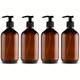 4pcs Empty Pump Bottles Dispenser 300ml Portable Cylinder Shampoo Lotion Hand Pump Bottle Durable Refillable Containers For Massage Oil, Liquid Soap