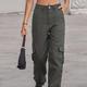 Loose Fit Cargo Cargo Pants, Flap Pockets Mid Waist Straight Legs Cargo Pants, Y2k & Kpop Style, Women's Denim Jeans & Clothing