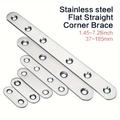 2/4/10pcs Flat Straight Brace Brackets, 1.5-7.3 Inch Stainless Steel Mending Plates, Repair Fixing Brackets, Heavy Duty Straight Repair Joining Plates