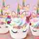 24pcs, Unicorn Cake Flag And Cupcake Decorations For Kids Birthday Party - Creative Small Gift And Holiday Accessory For Party Decorations